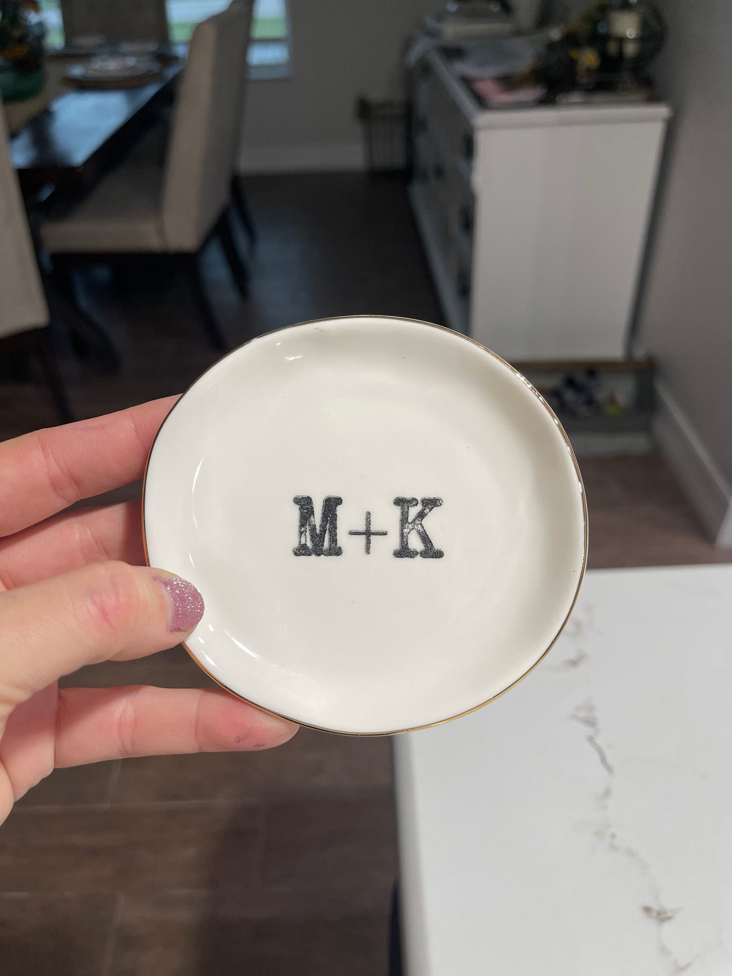 Personalized Ceramic Ring Dish