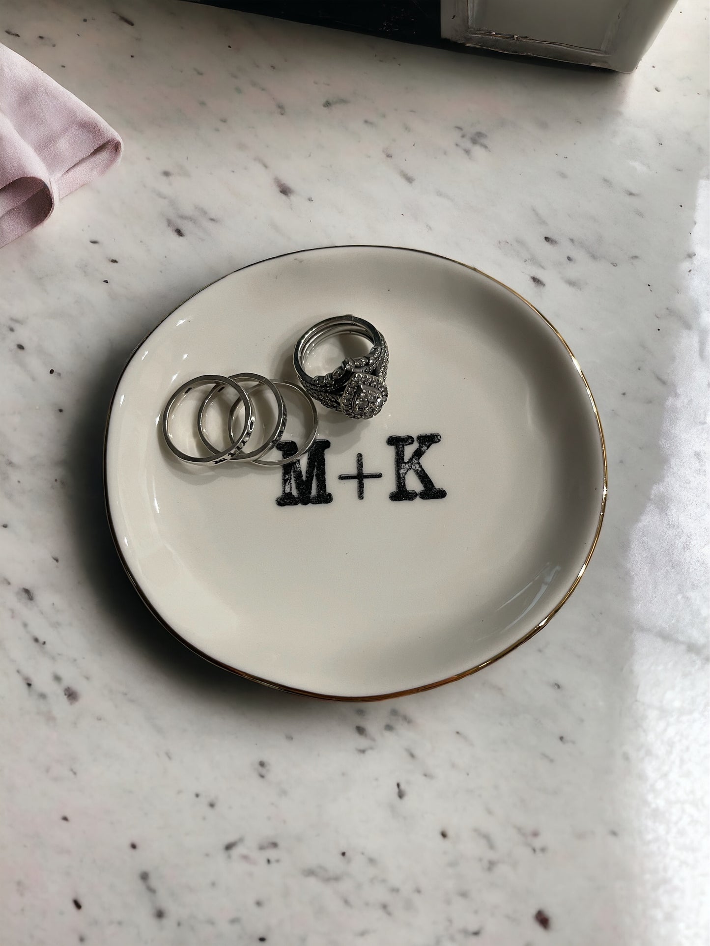 Personalized Ceramic Ring Dish