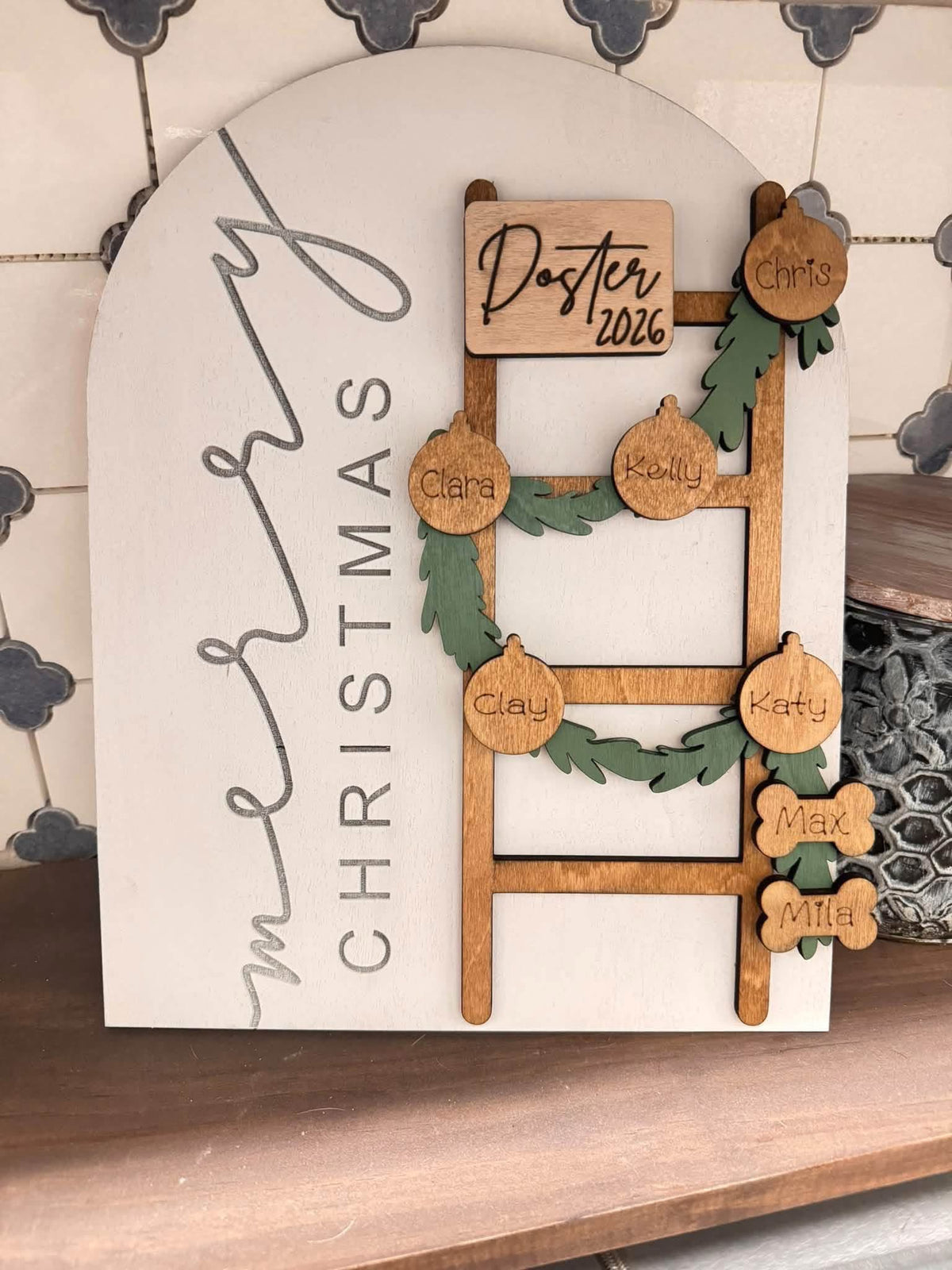 Ladder Christmas sign