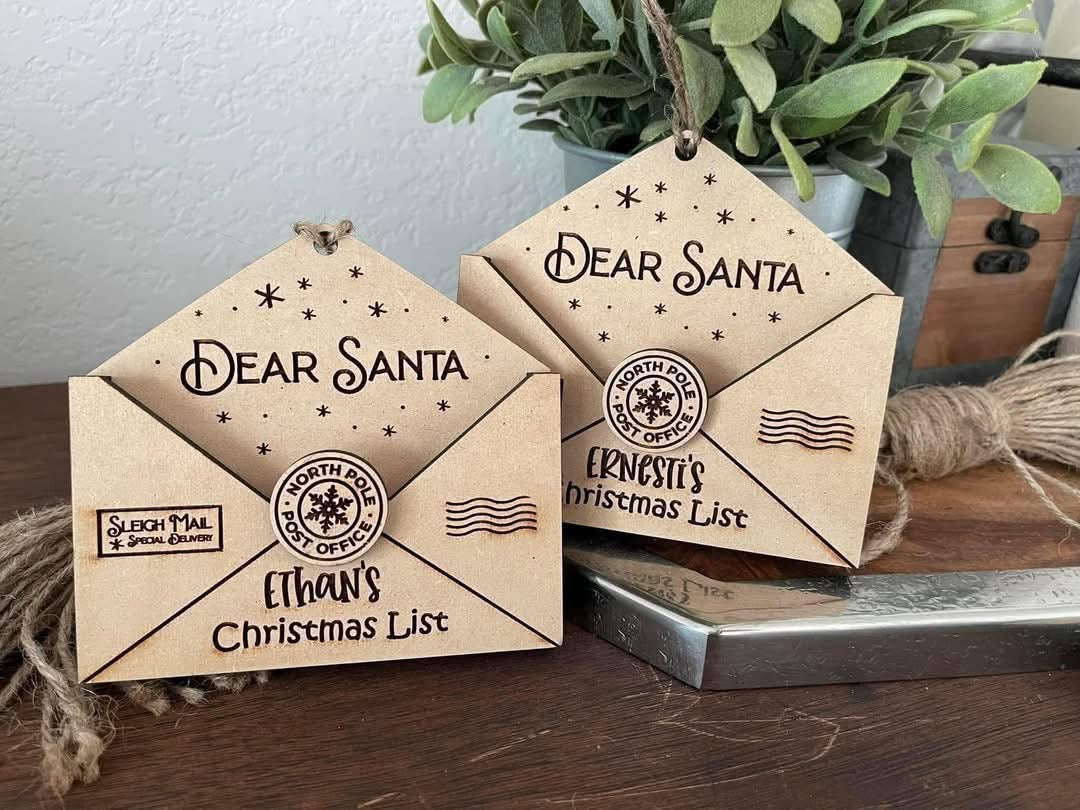 Santa letter ornaments