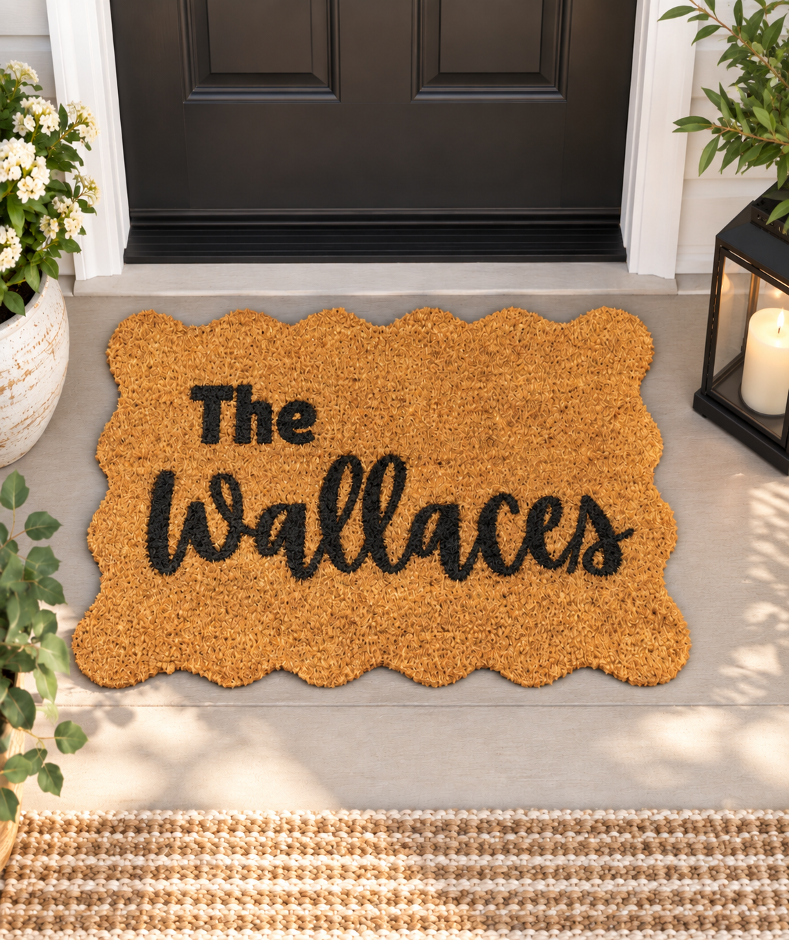 PERSONALIZED SCALLOPED DOORMAT DROP