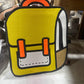 Cartoon backpack - yellow