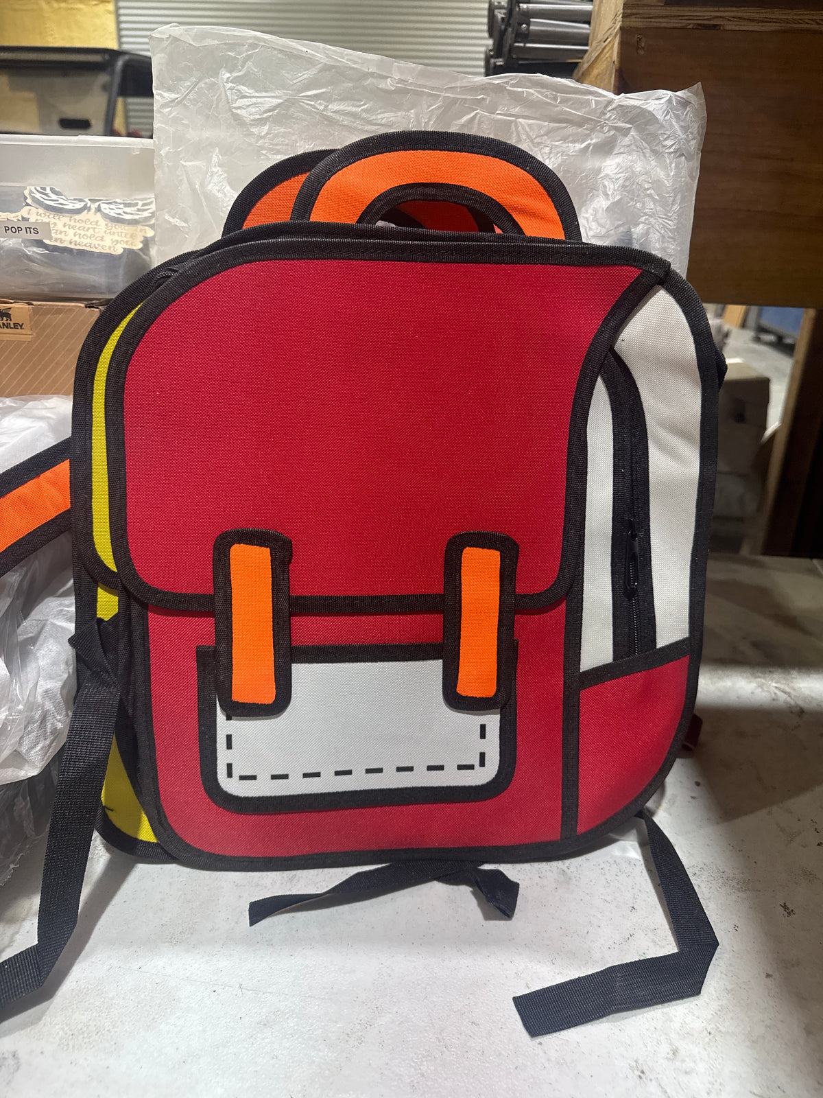 Cartoon backpack - red