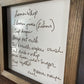 Custom Traced Handwritten Signs – Choose Your Frame Color | Recipes, Notes & More
