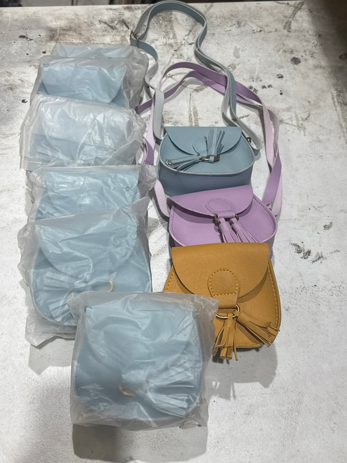 Set of 10 purses
