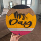 Personalized 11.5” 3D Pencil Round – Custom Teacher Name Sign