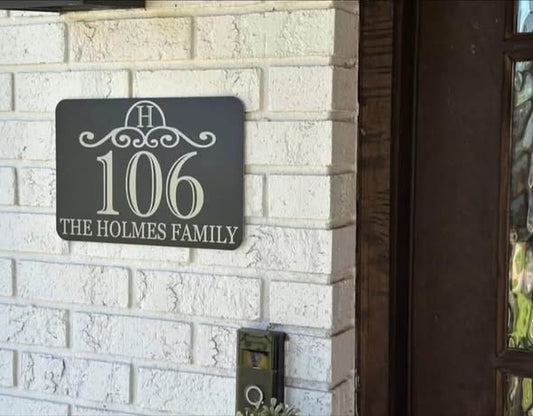 Engraved Metal House Signs