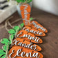 Custom Carrot Tags – Personalized Wooden Name Tags (6"x3")