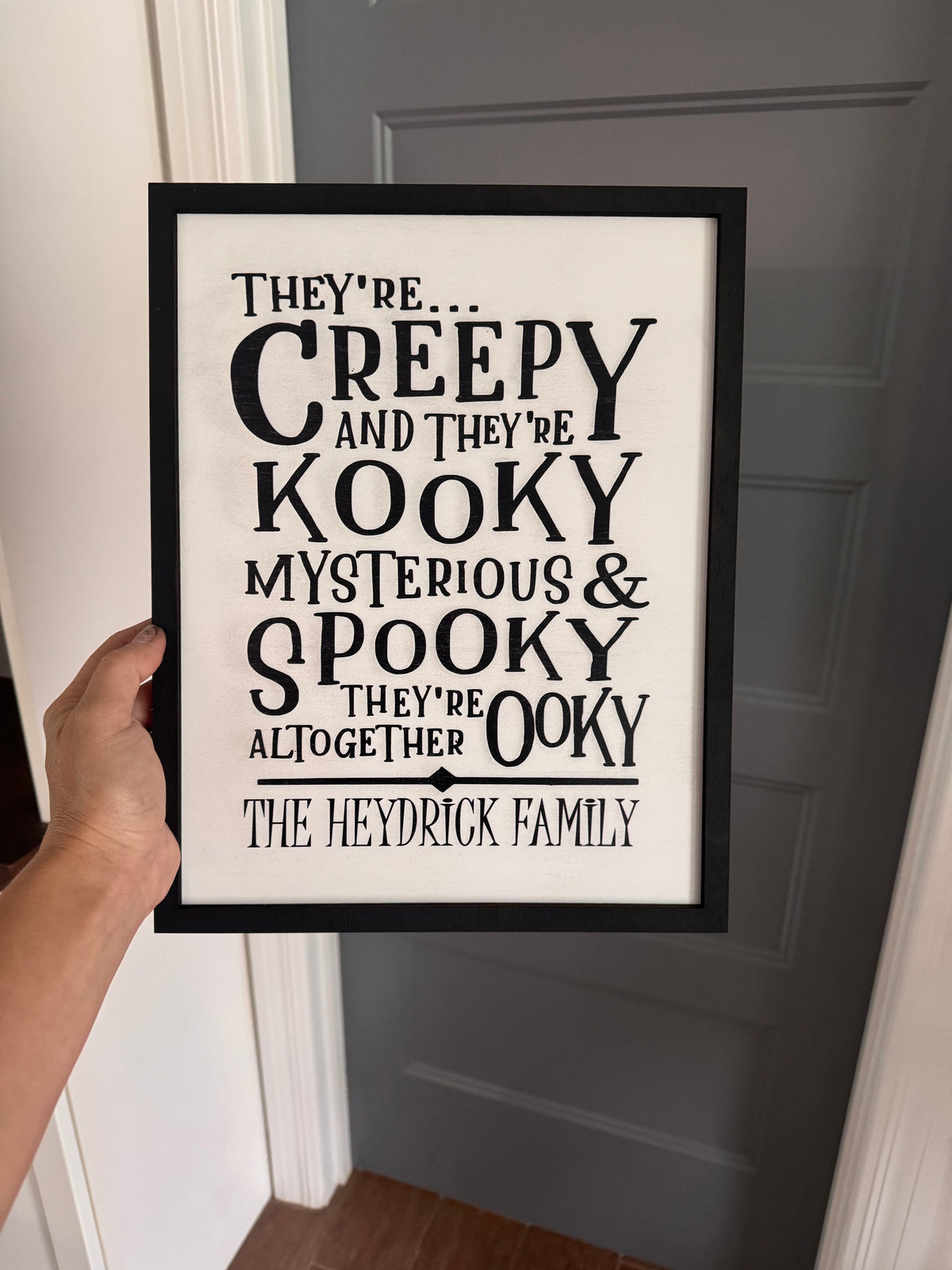 Custom 11”x14” Halloween Wood Sign – Personalized with Your Last Name