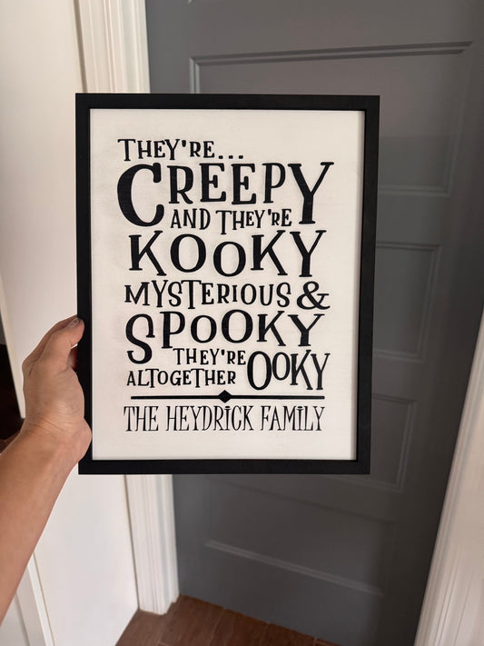Custom 11”x14” Halloween Wood Sign – Personalized with Your Last Name