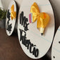 Custom 11.5” 3D Notebook Rounds – Personalized Teacher Name Sign