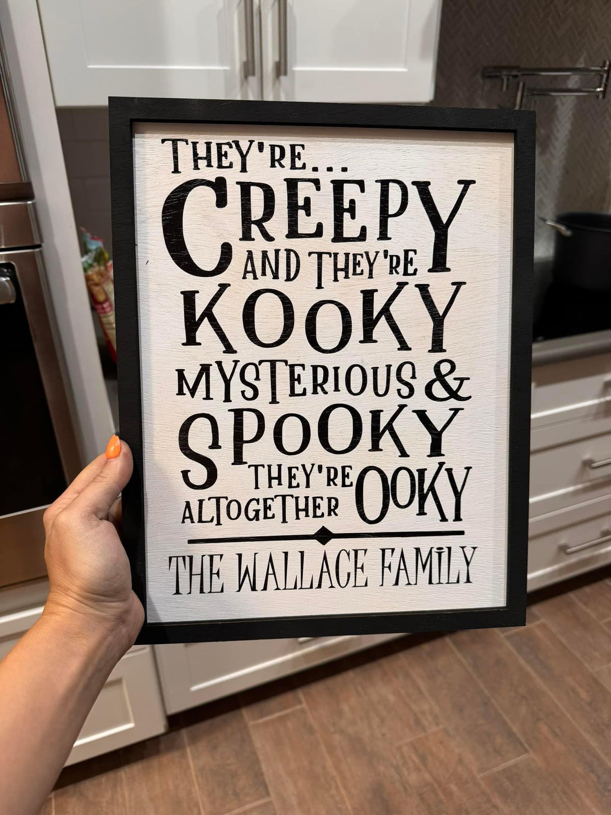 Custom 11”x14” Halloween Wood Sign – Personalized with Your Last Name