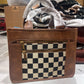 Checkered / tan purse