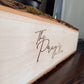 Live edge - engraved guest board / home decor sign