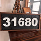 House number - wood sign