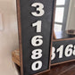 House number - wood sign