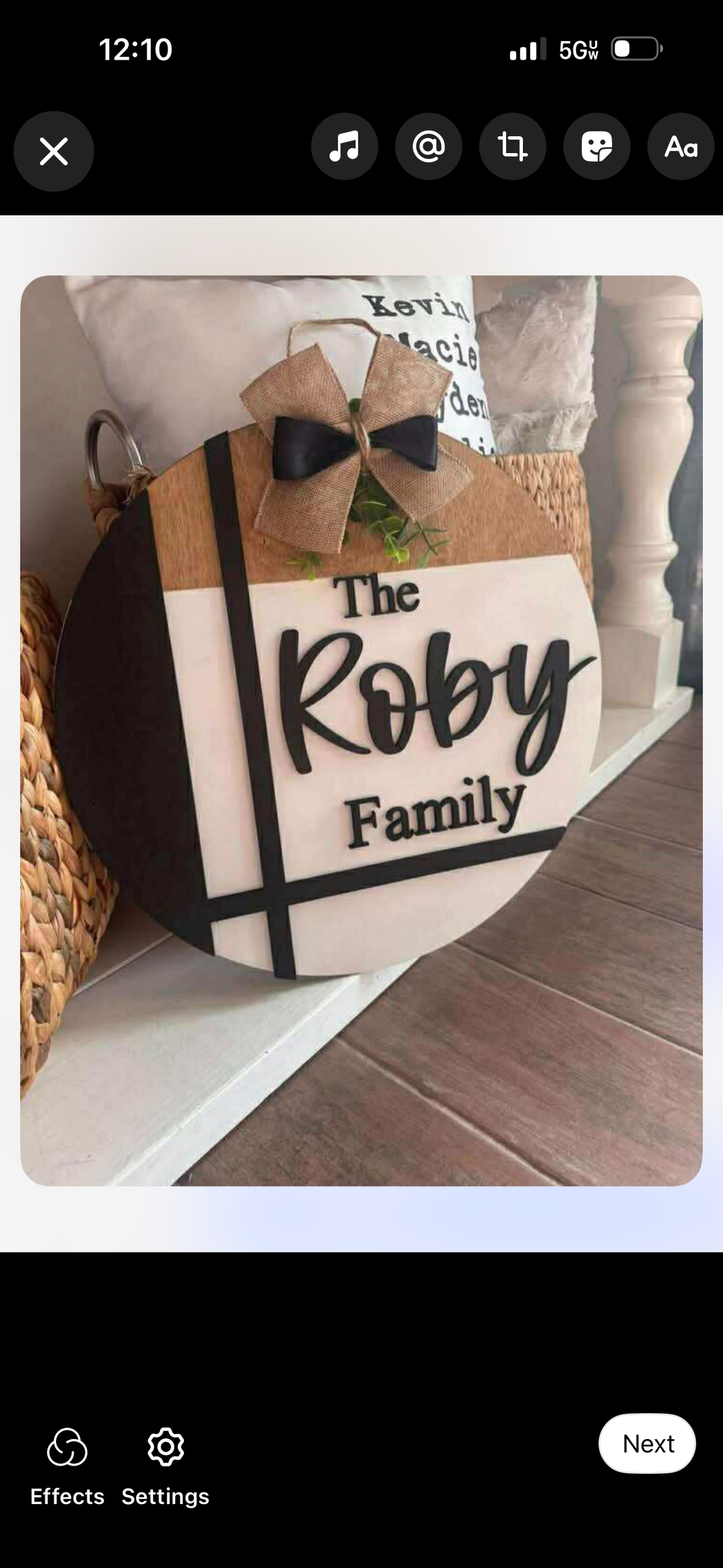 17” family name round