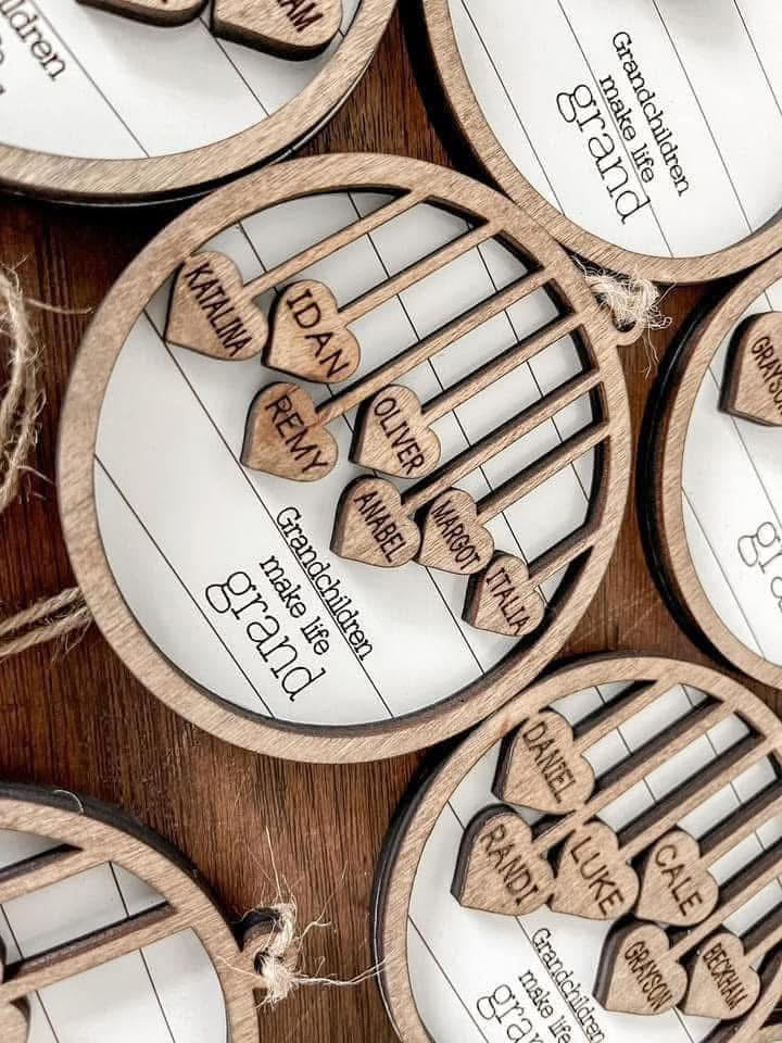 Grandchildren heart ornament