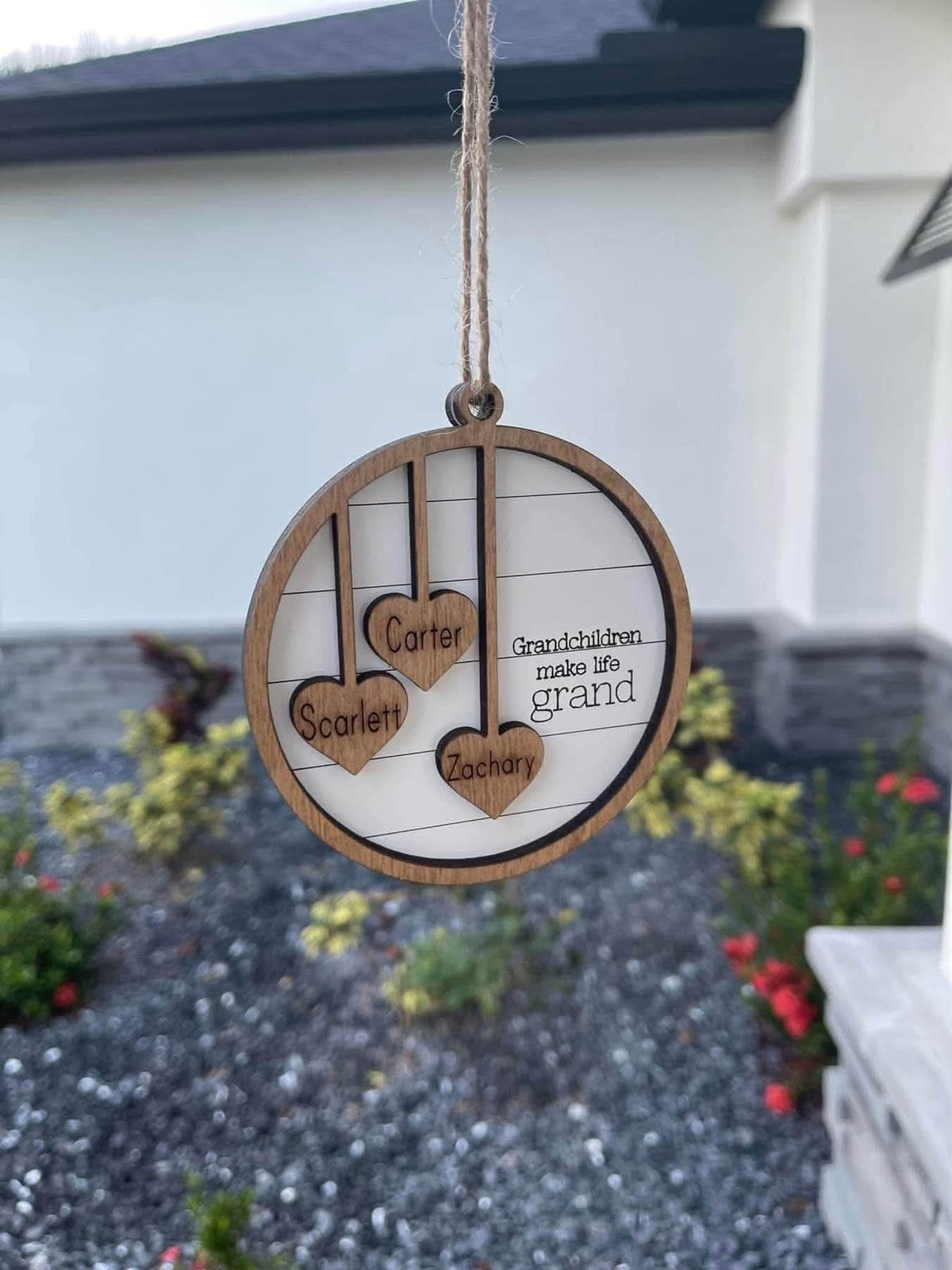 Grandchildren heart ornament